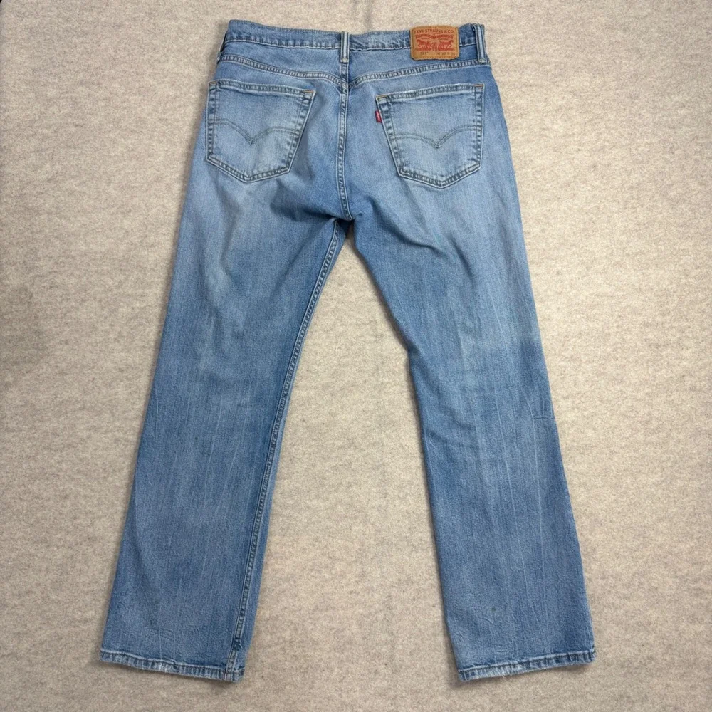 Levis 527 Slim Bootcut Jeans Mens 33x30 Blue Denim Low Rise 05527-0537